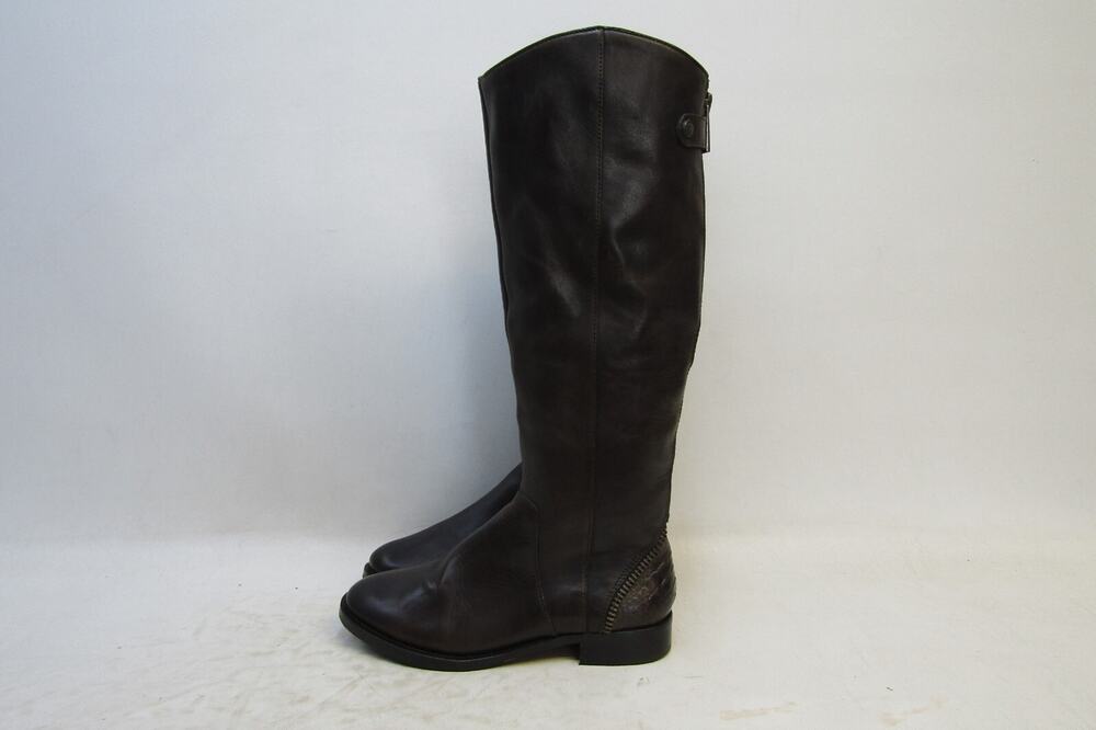 Arturo Chiang Womens Sz 6 M Brown Leather Zip 16" Shaft Knee High Fashion Boots